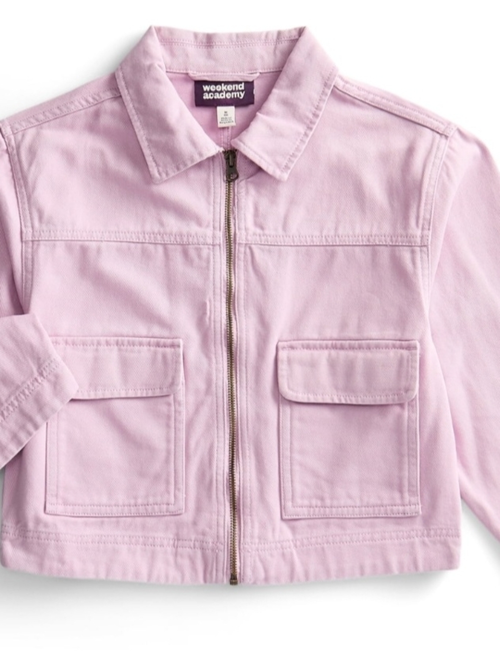 Denim Pink Girls Zip-Up Jacket - M 8 NWT